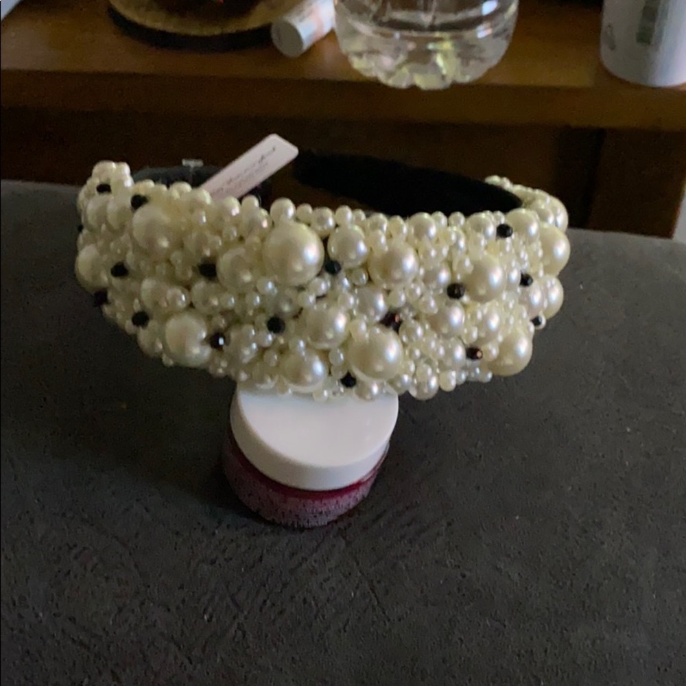 Faux Pearl Encrusted Handmade Headband
